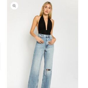 Plunge Halter Bodysuit